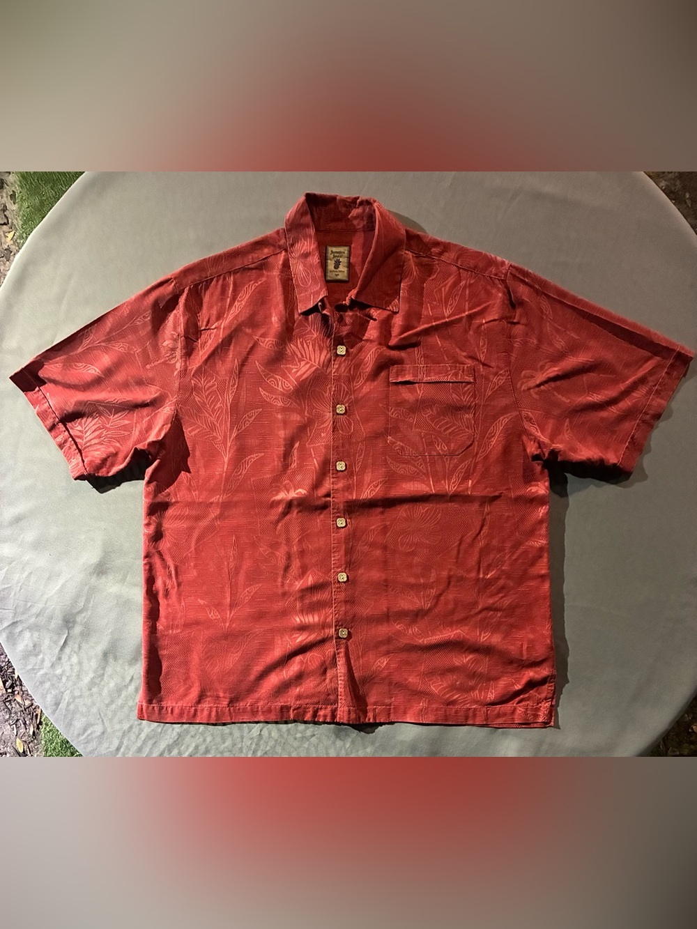 Jamaica Jaxx Red Short-Sleeve Button-Down Shirt